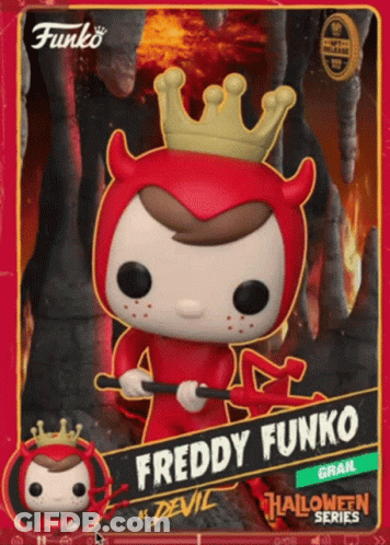 Funko Pop Freddy Devil With Crown GIF
