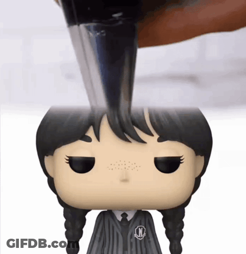 Funko Pop Girl With Braids And Letter N GIF
