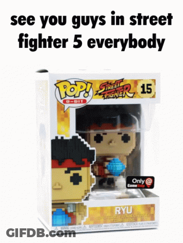 Funko Pop Ryu Street Fighter GIF