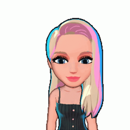 Funky Avatar Wave Hello To Her Friends GIF
