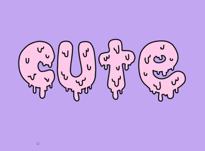 Funky Cute Girly Text GIF