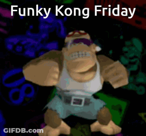 Funky Kong Friday Advertisement Monkey GIF