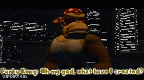 Funky Kong Oh My God What Have I Created GIF