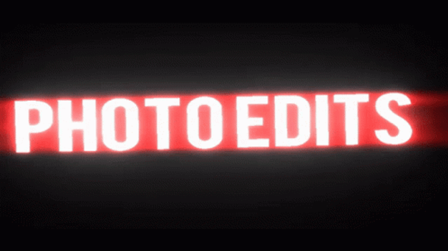 Funky Neon Red Photo Edit Text GIF