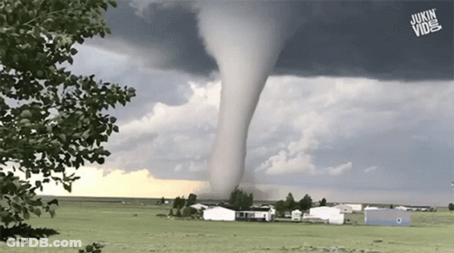 Funnel Shape Twister Touched Ground GIF