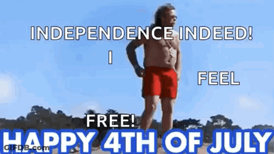 Funny 4Th Chubby Guy Stripping GIF