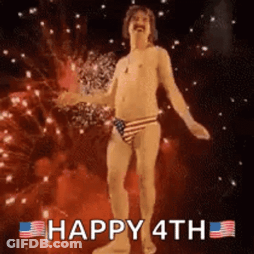 Funny 4Th Dancing In Skimpy Bikini Briefs GIF