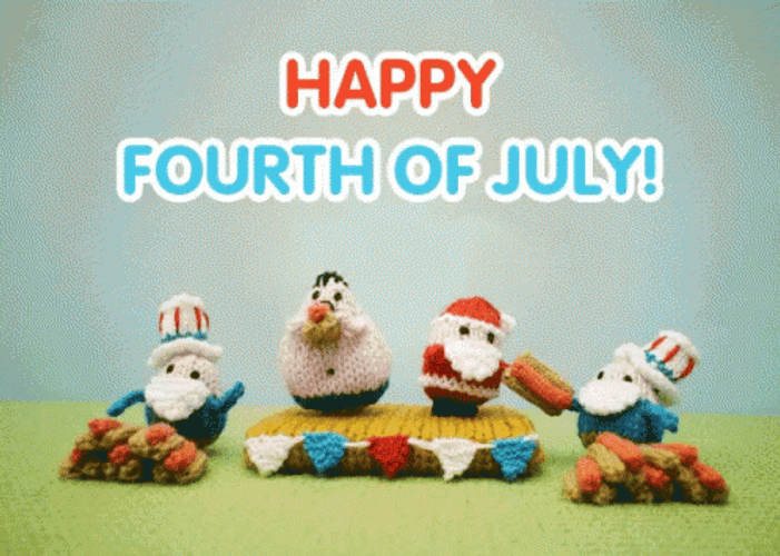 Funny 4Th Plush Toys Stop Motion Animation GIF