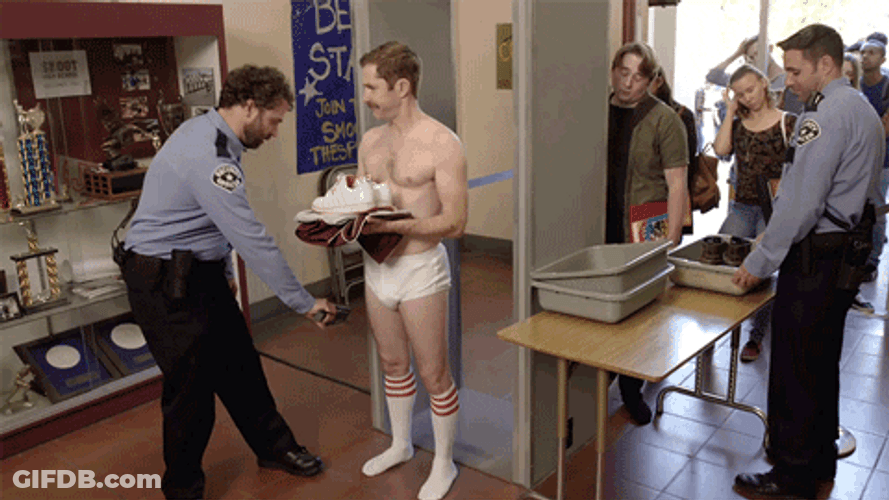 Funny Airport Security Stripping GIF