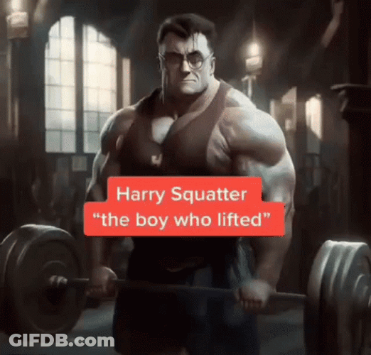 Funny And Muscular Harry Potter GIF