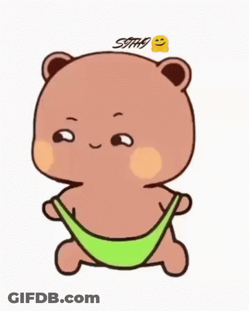 Funny Animated Bear Wearing Underwear GIF