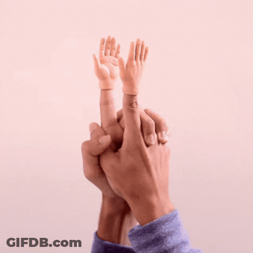 Funny Animated Hand Toy Aplausos GIF