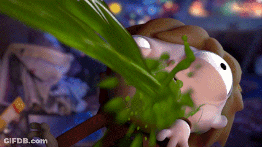 Funny Animation Throwing Up GIF