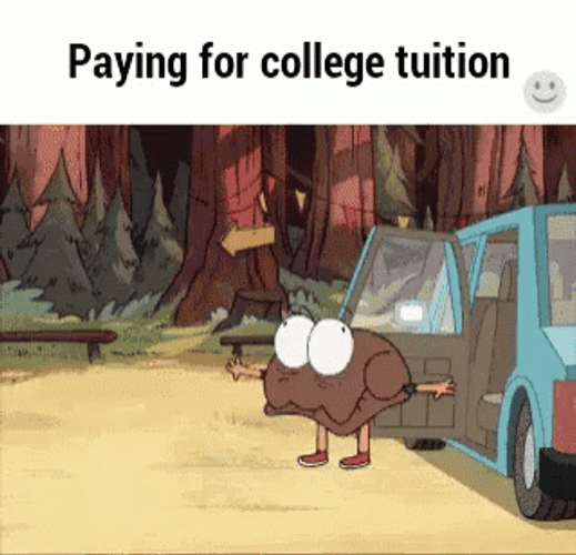 Funny Animation  Wallet Paying For College Tuition GIF