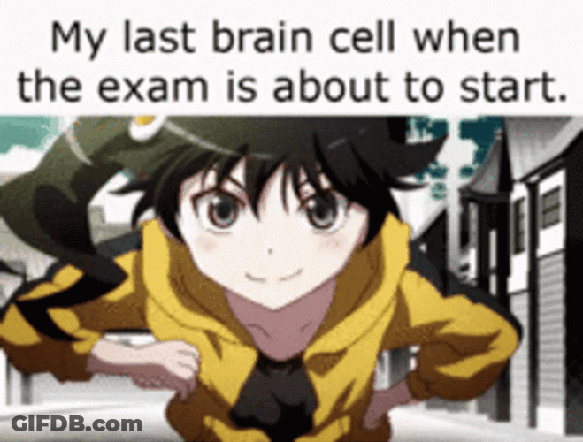 Funny Anime Exam Meme GIF