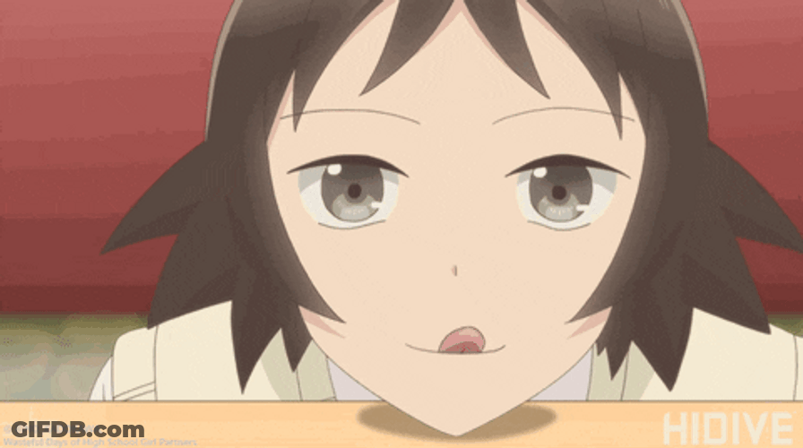 Funny Anime Tongue Lick GIF