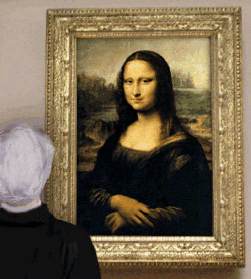 Funny Art Of Monalisa GIF