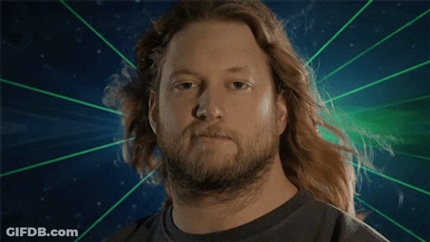 Funny Awkward Hair Blowing Space Background GIF