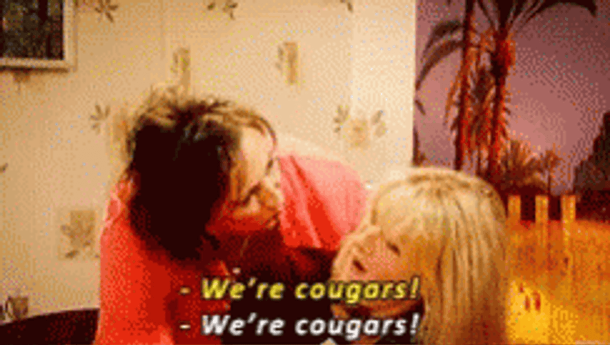 Funny Awkward Matured Lady Cougars Roaring GIF