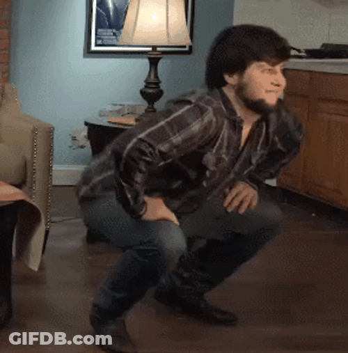 Funny Awkward Twerk Sitting GIF