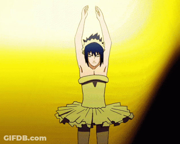 Funny Ballerina Sasuke GIF