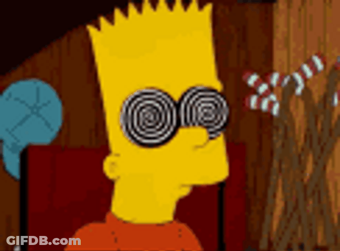 Funny Bart Simpson Hypnosis Spiral Eye GIF