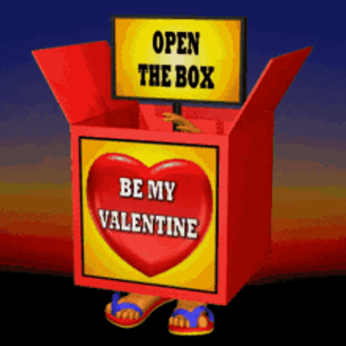 Funny Be My Valentines Box GIF