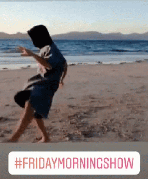 Funny Beach Dancing On The Shore GIF