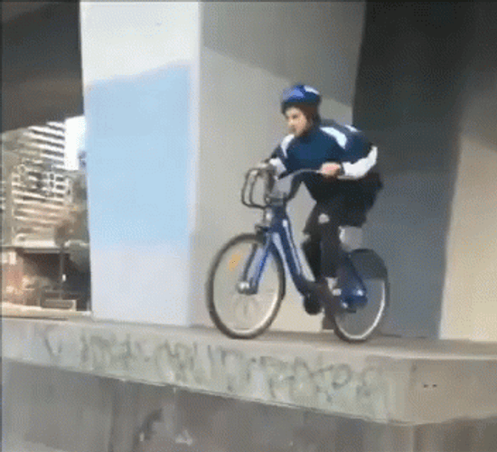Funny Bicycle Stunt Fail GIF