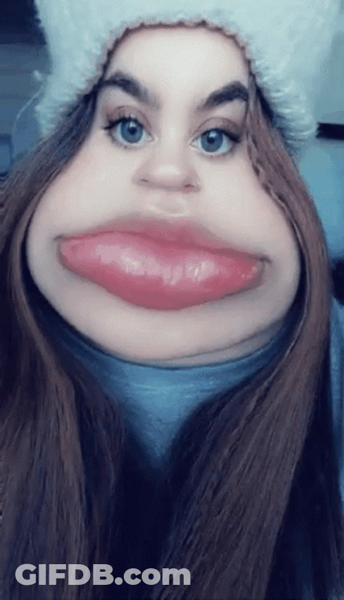 Funny Big Mouth Face App GIF