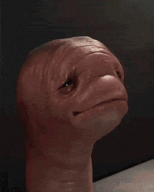 Funny Big Worm Face Pinch GIF