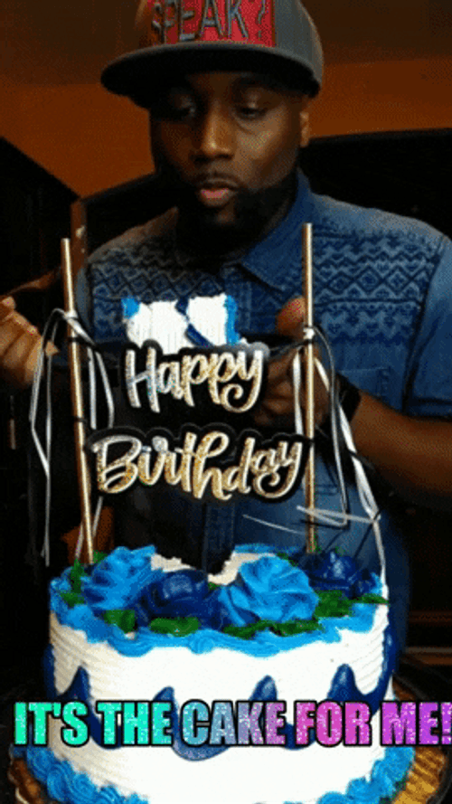Funny Birthday Cake For Me Man GIF