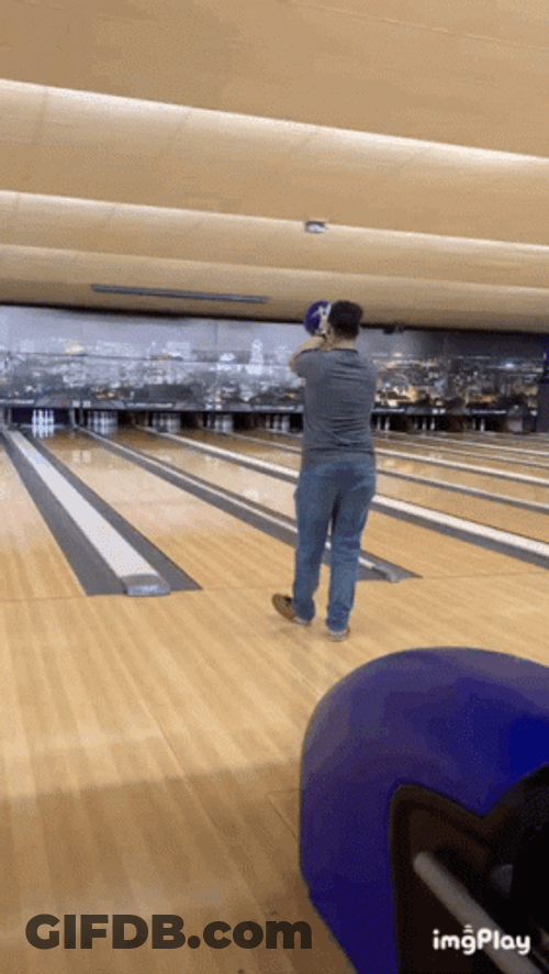 Funny Bowling Ball Blunder GIF