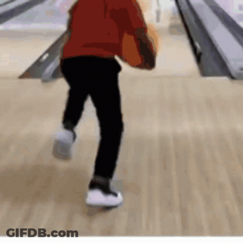 Funny Bowling Kid Rolling Over GIF