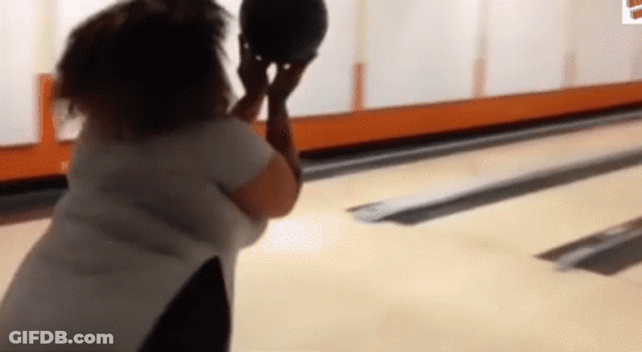 Funny Bowling Overweight Gutter Blunder GIF