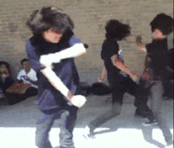 Funny Brawl Fighting Between 3 Guys GIF