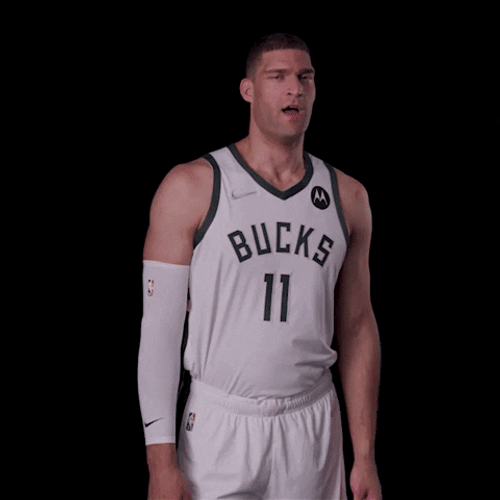Funny Brook Lopez Bored Goodnight GIF