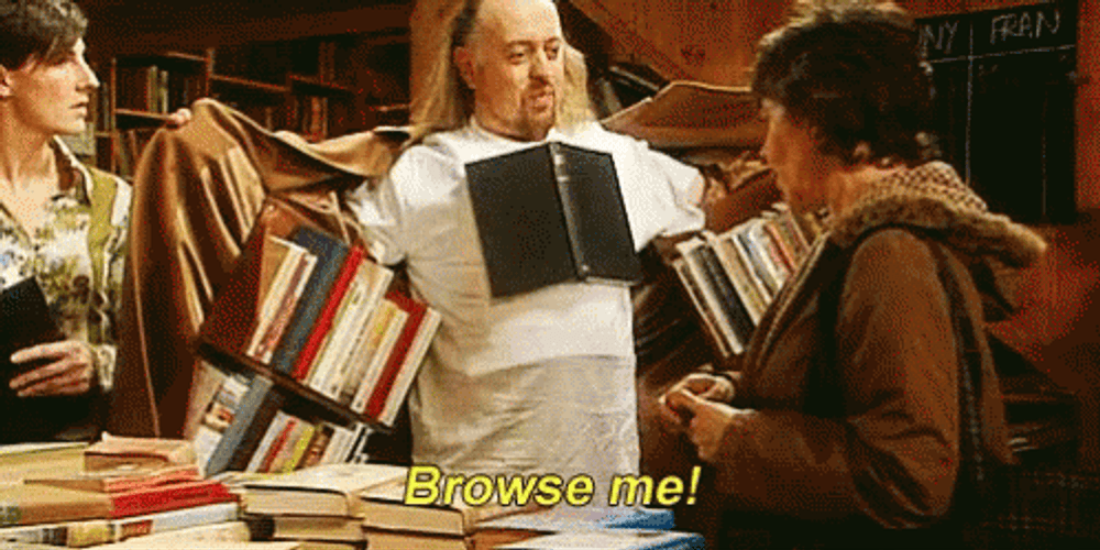 Funny Browse Me Library Guy GIF
