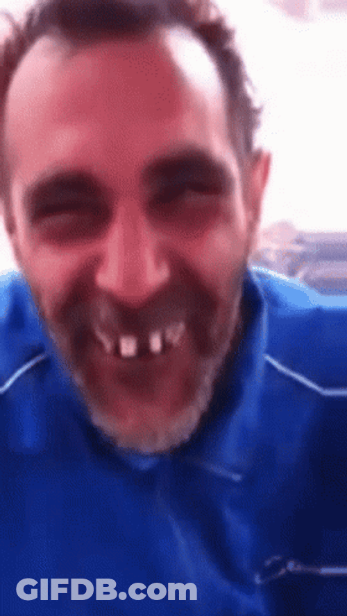 Funny Buck Teeth Laughing Meme GIF