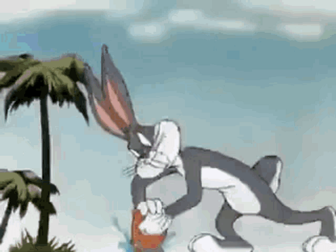 Funny Bugs Bunny Sawing Out City GIF