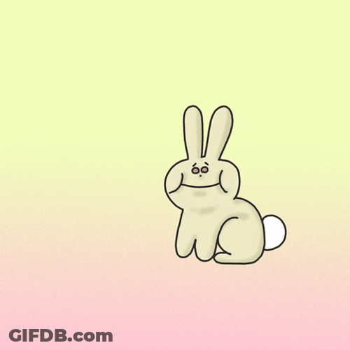 Funny Bunny Spits Egg Happy Easter GIF
