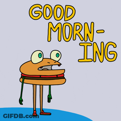 Funny Burger Good Morning Work GIF