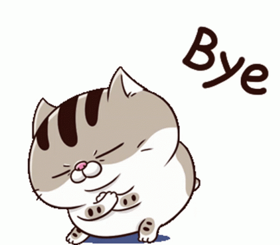 Funny Bye Cute Cat Jumping Away GIF
