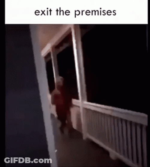 Funny Bye Guy Jumping From A Balcony GIF