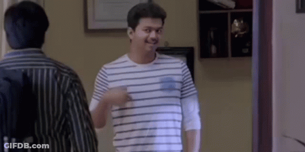 Funny Bye Kaththi Vijay Waving GIF