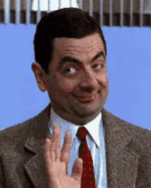 Funny Bye Mr Bean Waving GIF