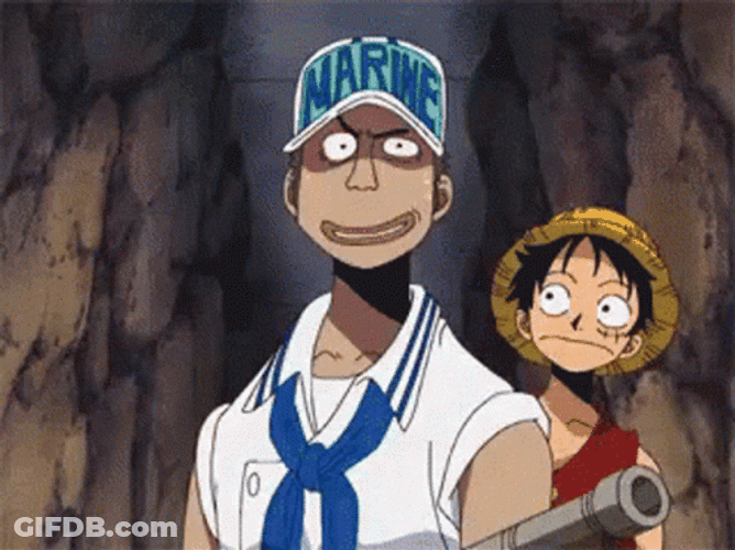 Funny Bye One Piece Luffy And Guy Anime GIF