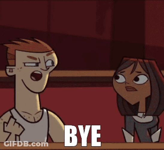 Funny Bye Total Drama Scott GIF