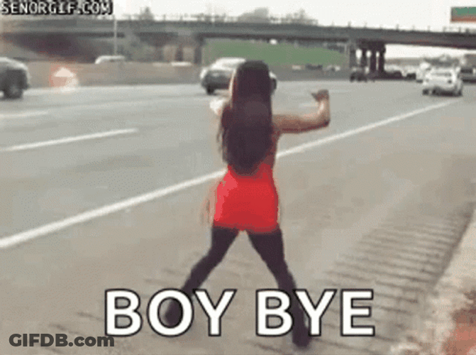 Funny Bye Woman On The Roadside GIF