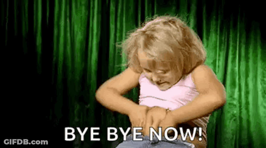 Funny Bye Young Girl Squeezing Her Tummy GIF